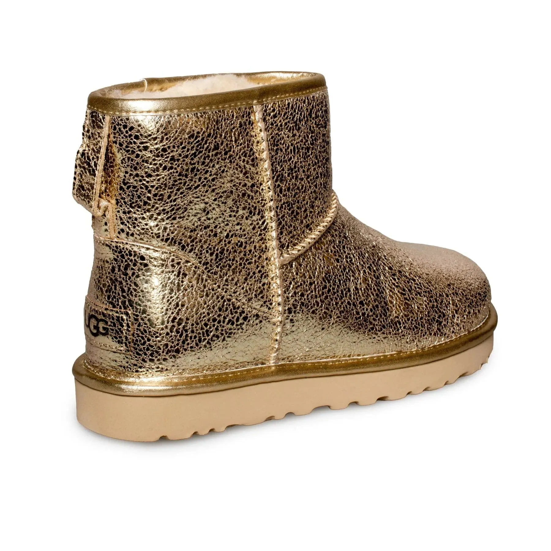 UGG -  Mini Metallic Sparkle Soft Gold Boots