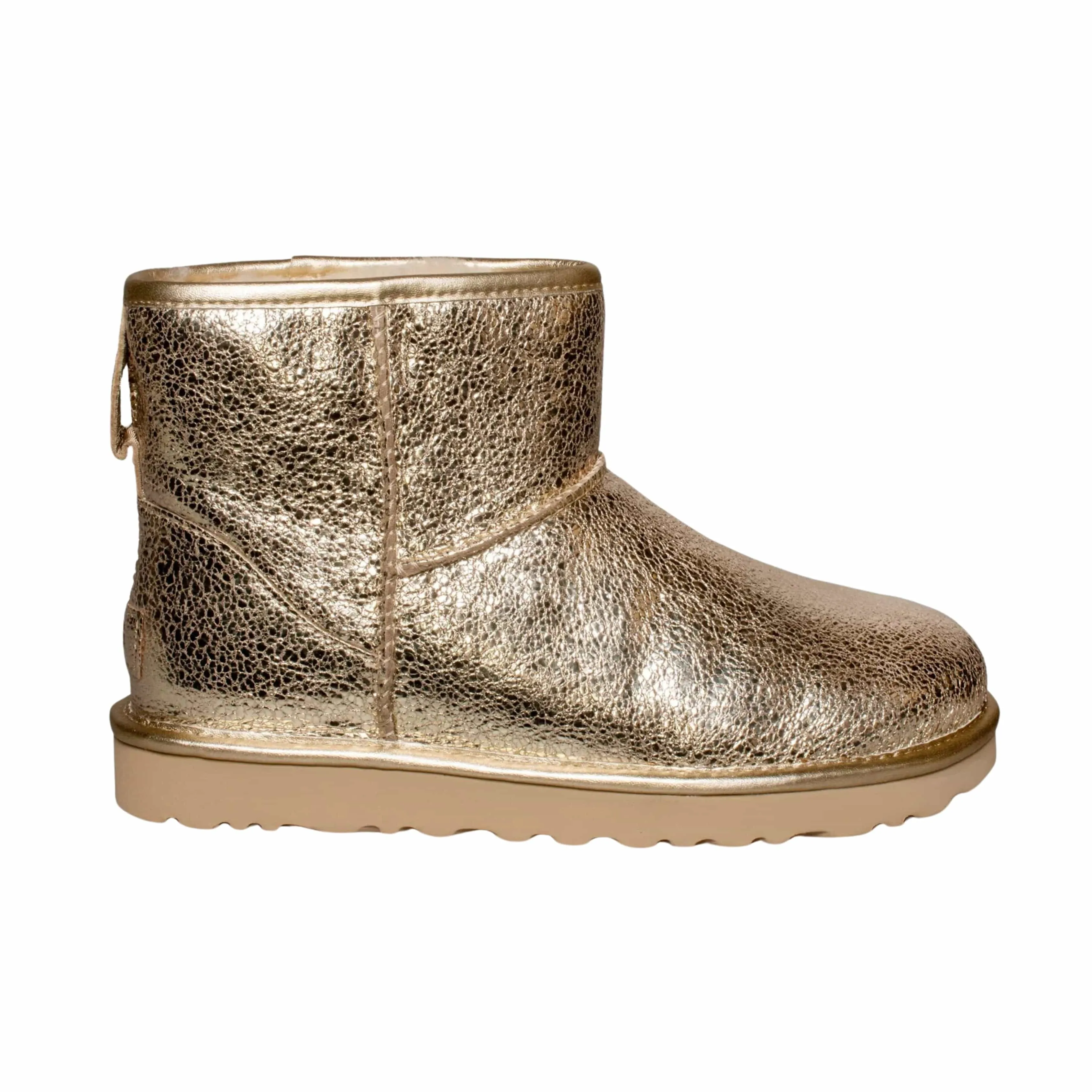 UGG -  Mini Metallic Sparkle Soft Gold Boots