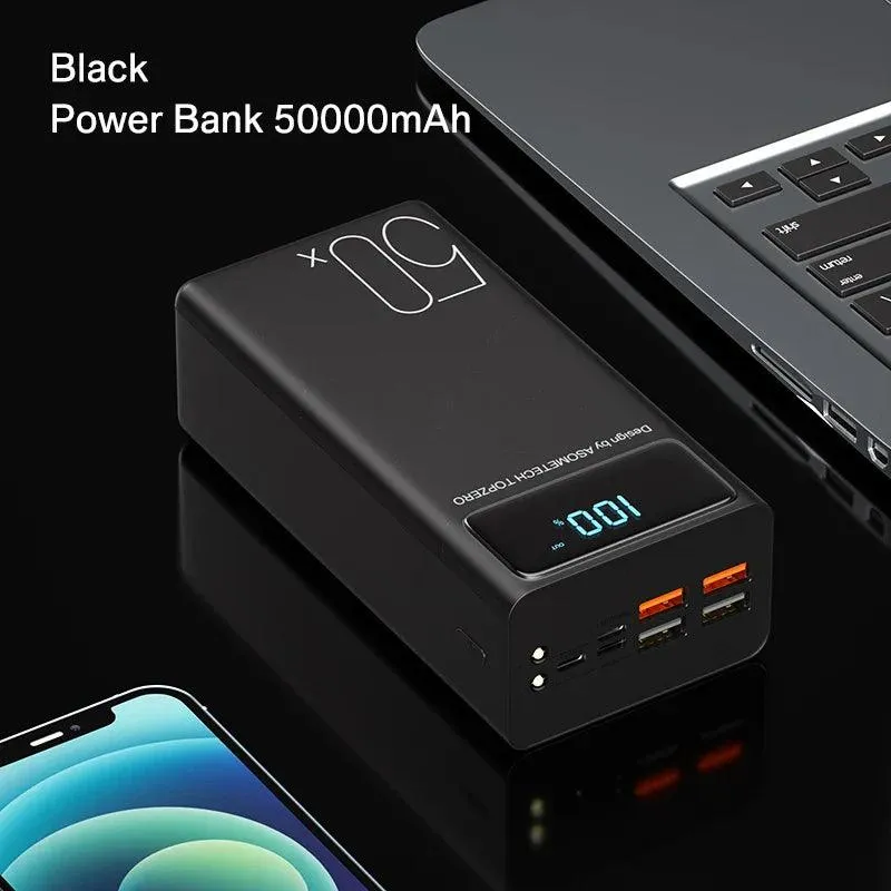 Ultra-Powerful 50000mAh Portable Charger with Emergency LED Light for Smartphones