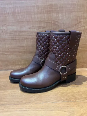 Valentino Rockstud Biker Boots Size 7.5