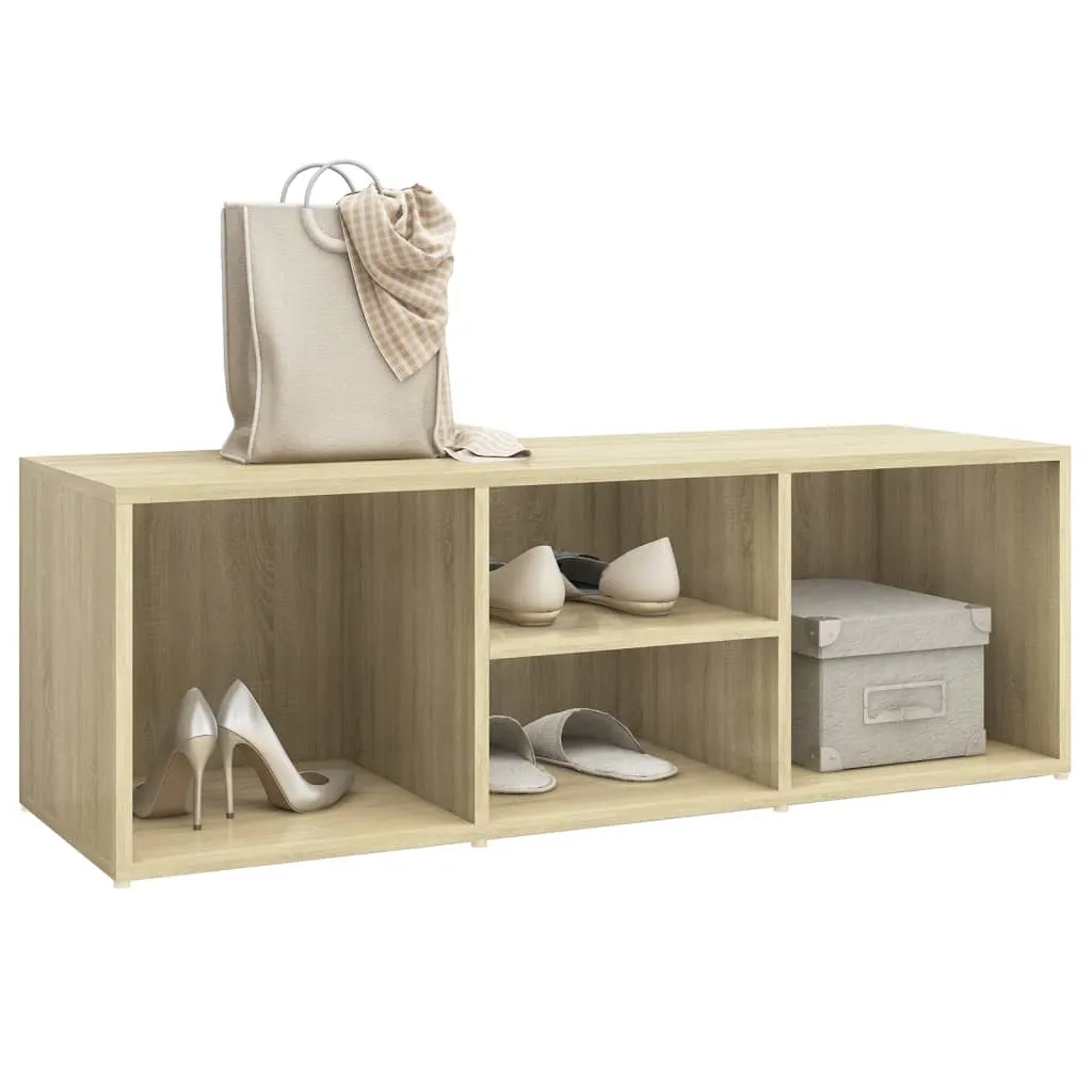 vidaXL Shoe Storage Bench Sonoma Oak 105x35x35 cm Engineered Wood