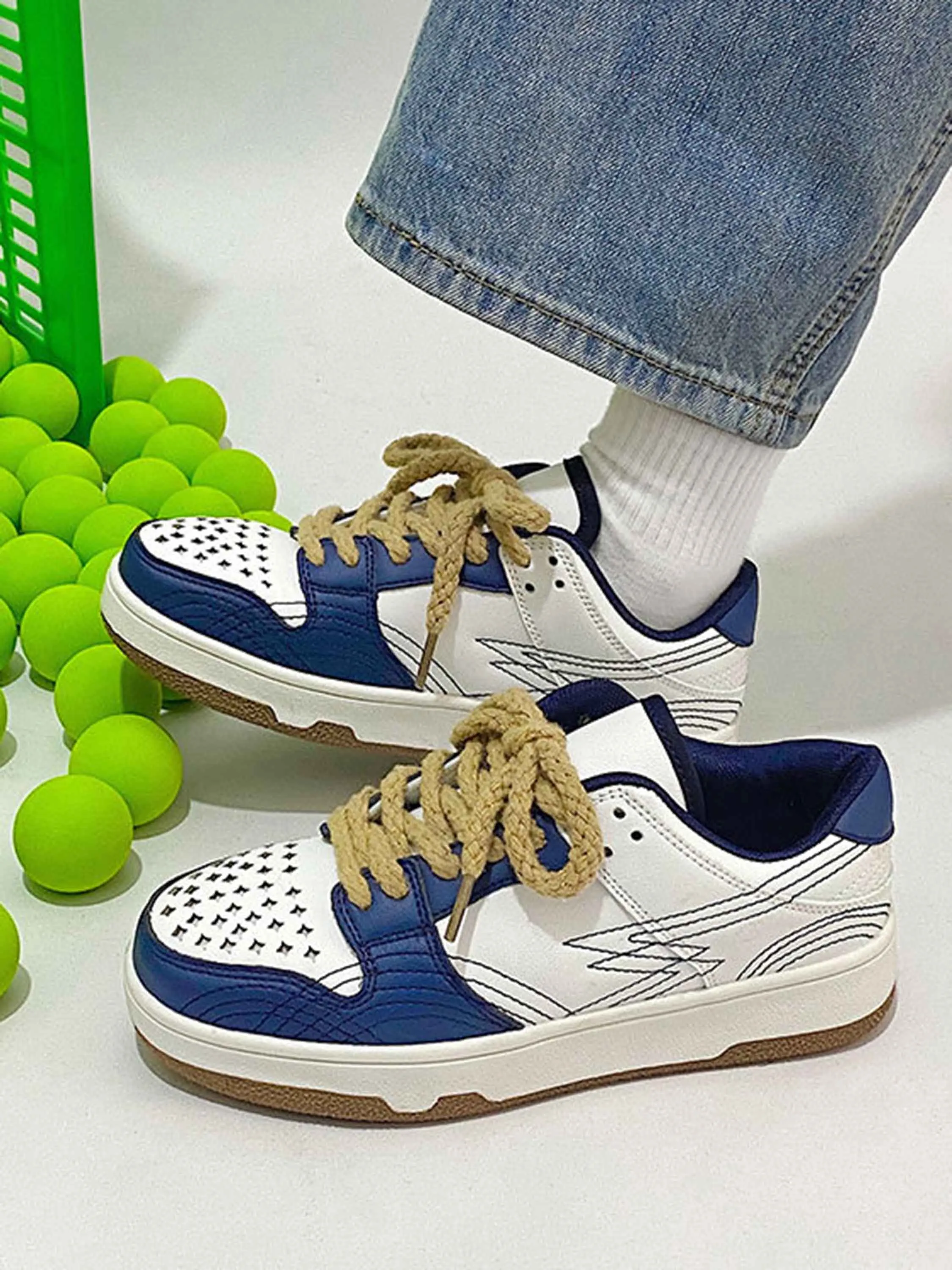 We Love Street American Retro High Street Hemp Rope Lace-up Board Shoes