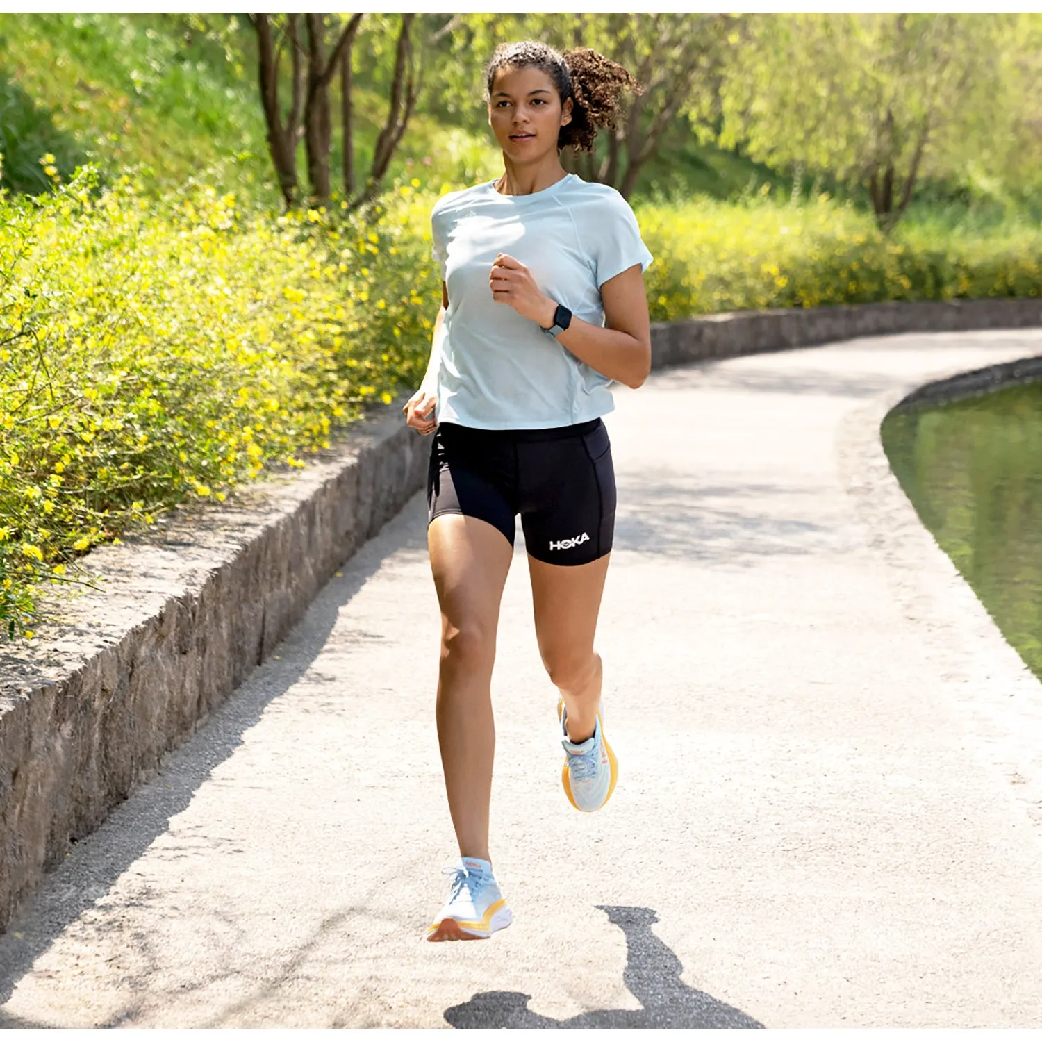 Women's Hoka Bondi 8 Outer Space/Bellwether Blue Mesh