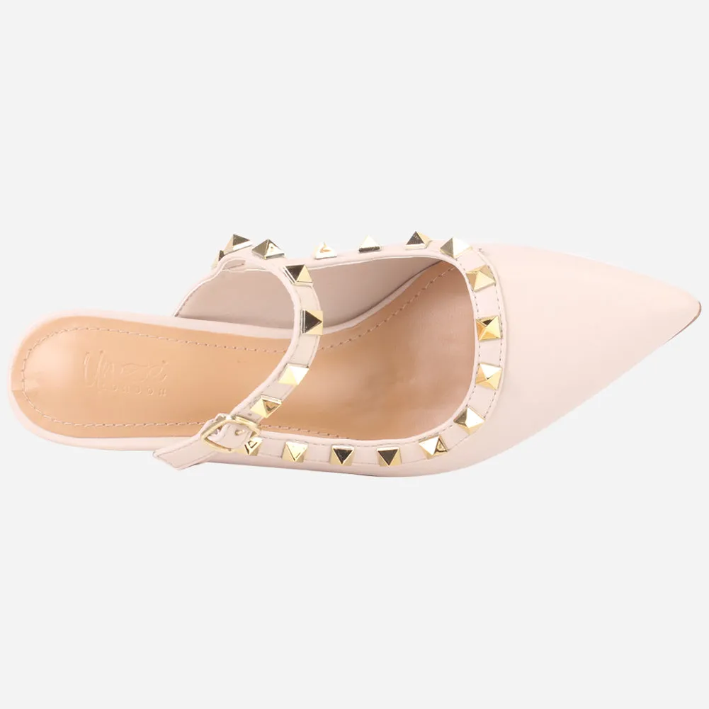 Women's "LIZA" Studs Accented Sandals