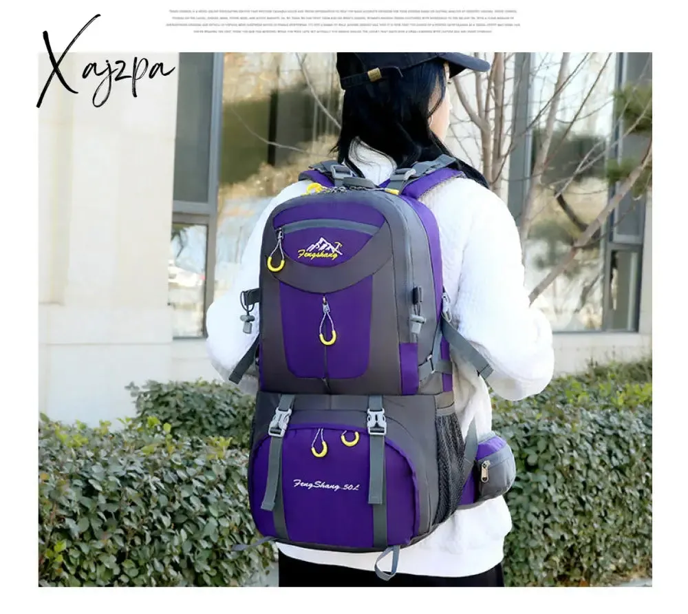 Xajzpa - Large Capacity Outdoor Adventure Backpack Waterproof Backpack - Perfect for Hiking, Cycling, Camping & Traveling